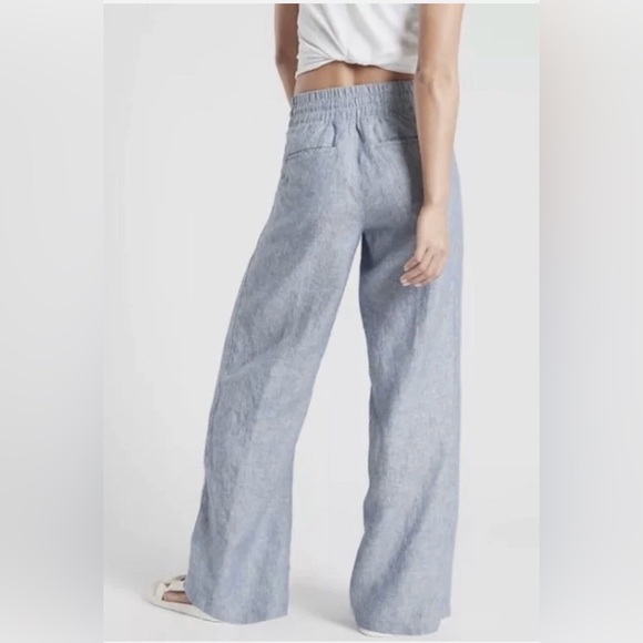 Athleta Cabo Linen Wide Leg Pants | women’s Size 2 - Picture 2 of 6